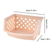 Colorful Plastic Stackable Kitchen Storage Basket, Plastic Multi-Functional Stacking Basket Bin for Kitchen Stackable Counter Basket for Vegetable Produce - Counter Potato and Onion Storage