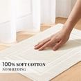 thumbnail image 5 of Yiannan 17x24 Inch Cotton Bath Rug, Soft Absorbent Non Slip Mat, Machine Washable Non Shedding, Fashionable Mat for Bathroom, Kitchen and Laundry,Ivory, 5 of 8