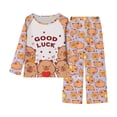 thumbnail image 2 of Girls Spring Outfits Kids Capybara Print Long Sleeve Top and Pants Cozy Loungewear Set Toddler Girl Clothes Khaki 2-3 Years, 2 of 3