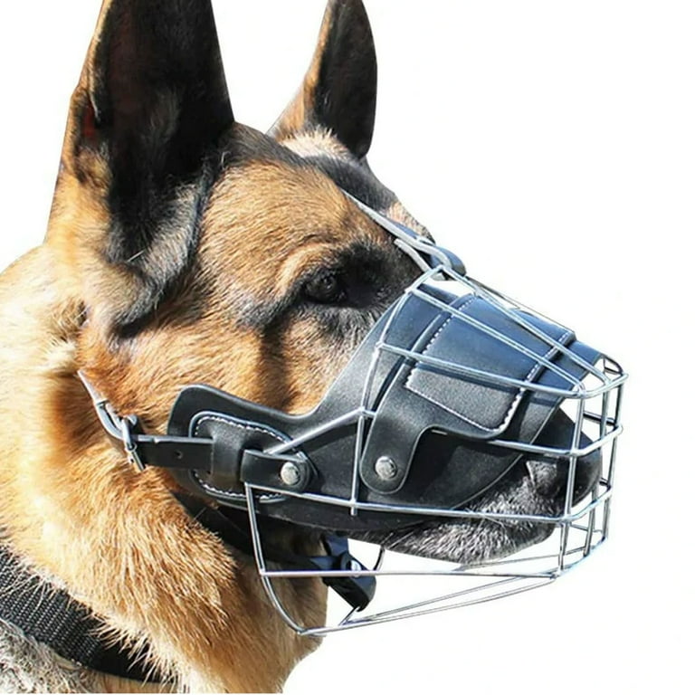 Dog Muzzle German Shepherd for Medium Large Dogs Adjustable Durable Metal Basket for Biting Chewing Barking Walmart