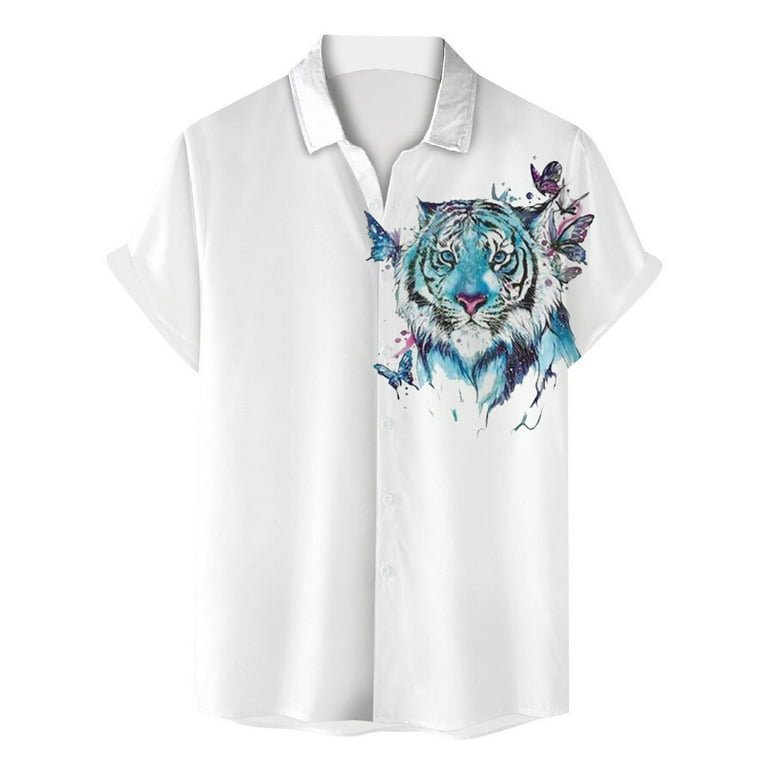 Fashion Street Animal Print Turndown Collar Tops Fashion Street Animal Print Turndown Collar Tops
