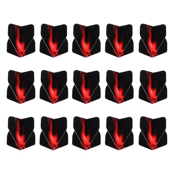 Uxcell Standard Dart Flights, 15 Pack Flights, Black, Red
