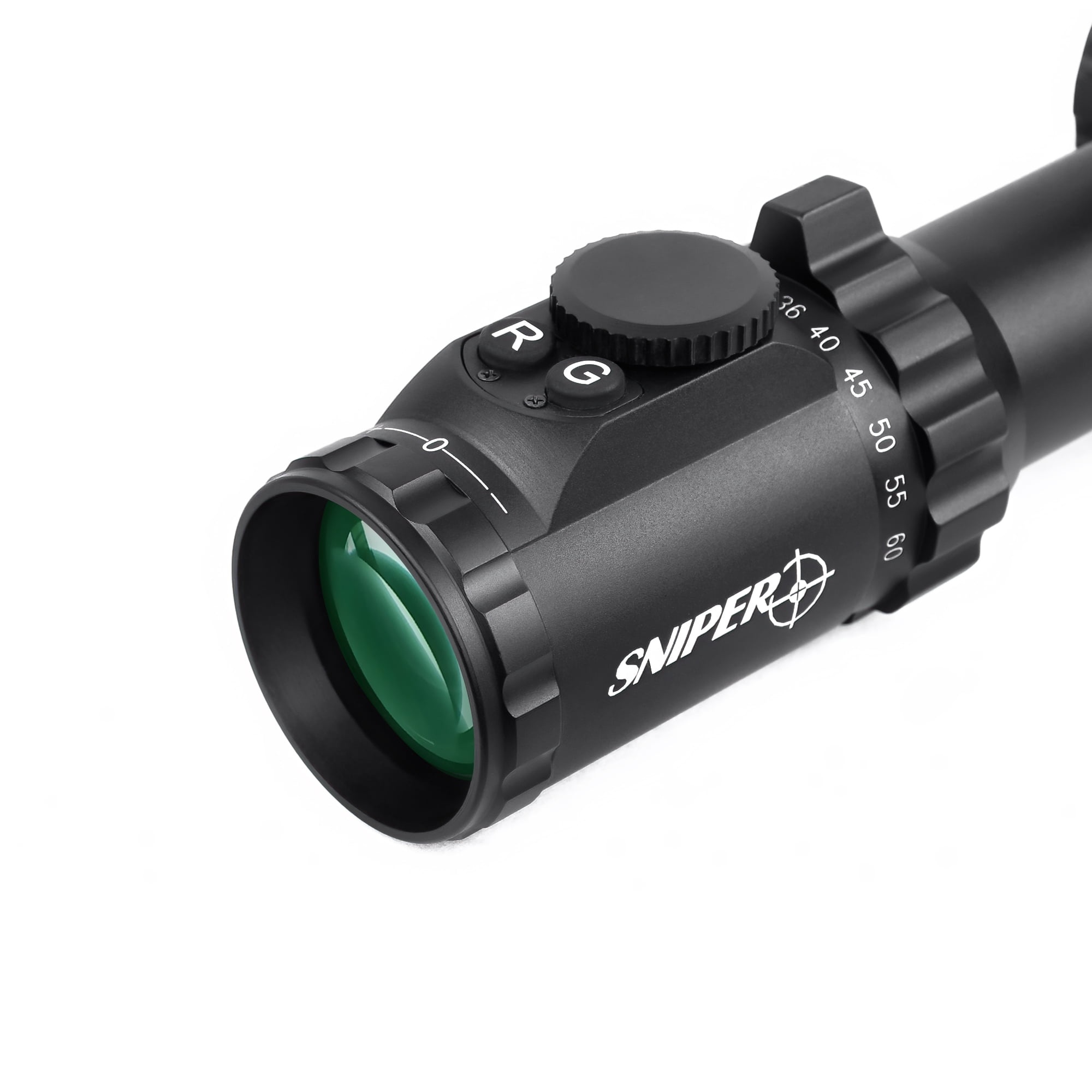 KT 12-60X60 SAL Rifle Scope 35mm Tube Side Parallax Adjustment Glass Etched Reticle Red Green Illuminated with Scope Rings