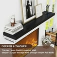 thumbnail image 4 of Large Floating Shelves for Wall, 55"W x 10"D x 1.5"H, 1 Pack of Long Wall Mounted Engineered Wood Shelves with Invisible Brackets for Living Room, Bedroom, Bathroom, Kitchen Decor and Storage, Black, 4 of 14