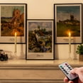 thumbnail image 7 of 2 Pcs Real Wax Made Flameless Taper Candles with Remote and Timer, 9.6" Ivory Battery Operated Candle Stick Flickering, Led Taper Candles with Lifelike Flame for Christmas Day Indoor Decor., 7 of 7