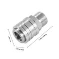 thumbnail image 2 of TABLZONE Pressure Washer Connector Fitting 2Pcs Silver Stainless Steel Adapter Set for Prevent Twisting, 2 of 7