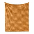 thumbnail image 1 of Abstract Soft Flannel Fleece Throw Blanket, Continuous Flaming Art Deco Wall Paper Tangerine Tones Illustration, Cozy Plush for Indoor and Outdoor Use, 70" x 90", Vermilion Mustard, by Ambesonne, 1 of 5