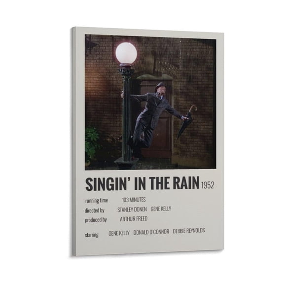 Singin In The Rain 1952 Retro Vintage Movie Poster Canvas Painting Poster Wall Art Decorative Picture Prints Modern Decor