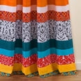 thumbnail image 3 of Lush Decor Boho Stripe Stripe 95" x 52" Stripe Turquoise 100% Polyester 3" Rod Pocket Pair Window Panel, 3 of 9