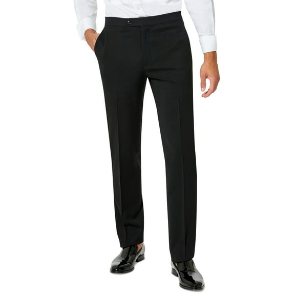 Tommy Hilfiger Mens Modern fit Dress Pants 33 / 30 Black Solid Stretch