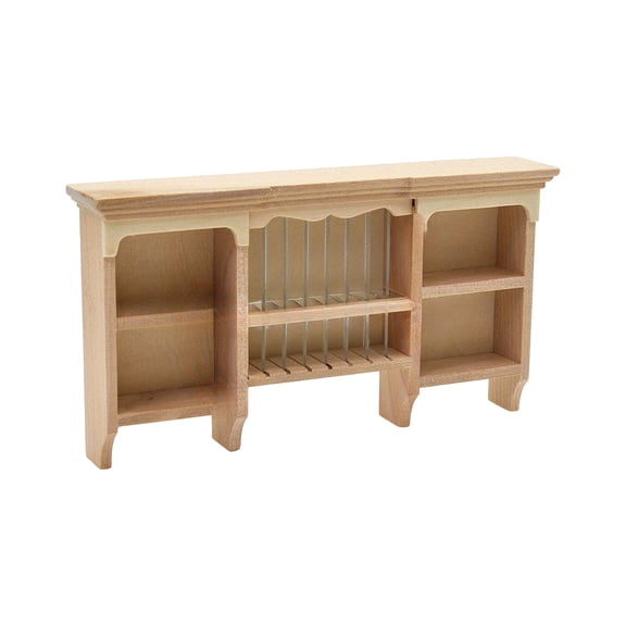 Miniature Doll House Kitchen Wall Mount Cabinet Display Shelf Creative Scene Furnishing Accessories Furniture Model
