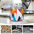 thumbnail image 6 of Yayeee Ashtray with Lid for Cigarette Smokeless Stainless Steel Home Ash Holder, Colorful Triangles, 6 of 7