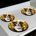 thumbnail image 7 of Electric Stove Burner Covers,4 Pcs Round Gas Burner Cover,8 and 10 Inch,Border Collie in Sunflower Field Watercolor, 7 of 7
