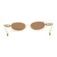 thumbnail image 4 of Womens Mod Thin Plastic Narrow Oval Retro Sunglasses Peach - Brown, 4 of 4