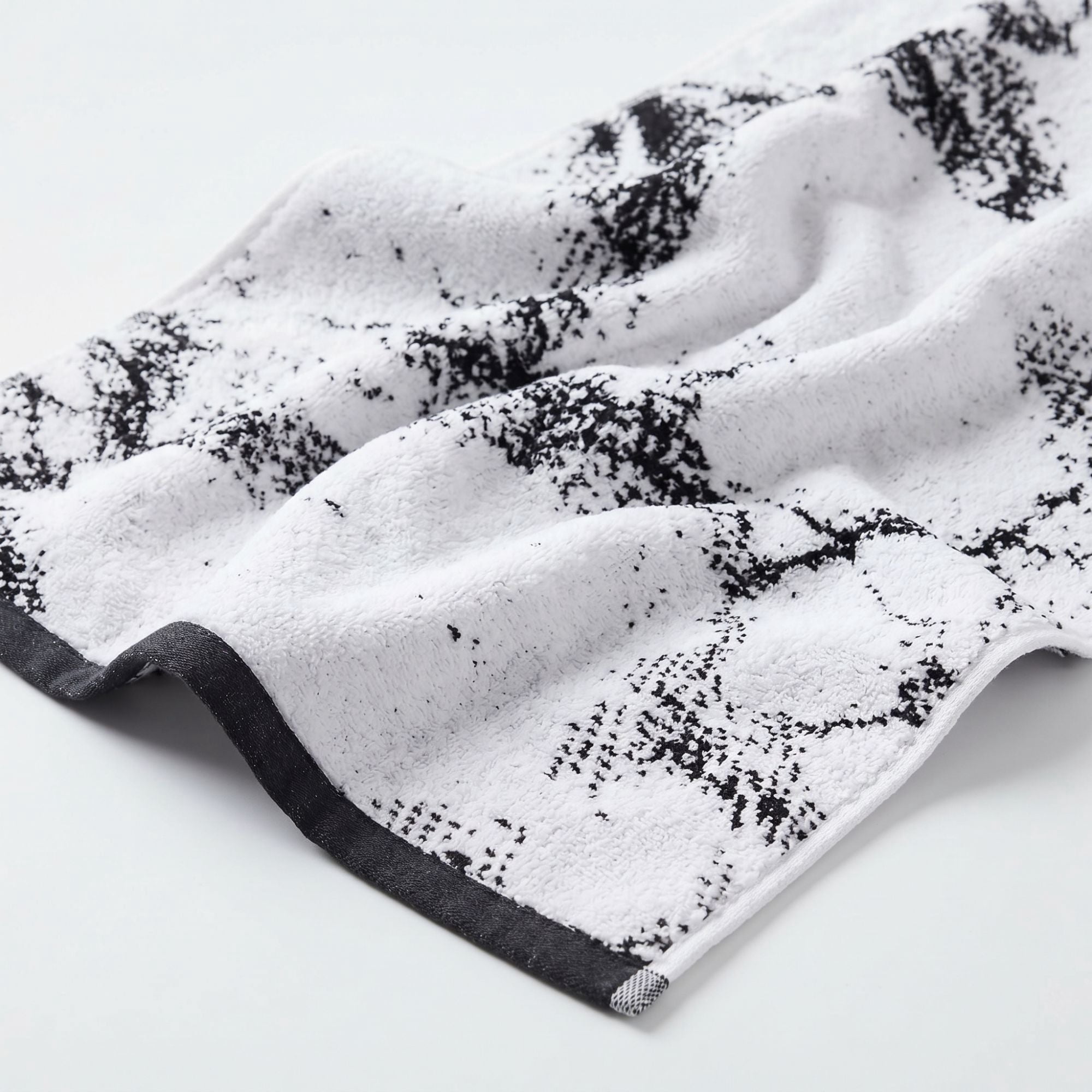 Superior Marble Pattern Oversized Cotton Bath Sheets, 2-Pack, Black