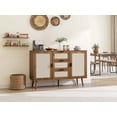 thumbnail image 4 of Llinc Store 2 Door 3 Drawer Cabinet, Accent Storage Cabinet, Suitable for Living Room, Bedroom, Dining Room, Study, Walnut, 4 of 9