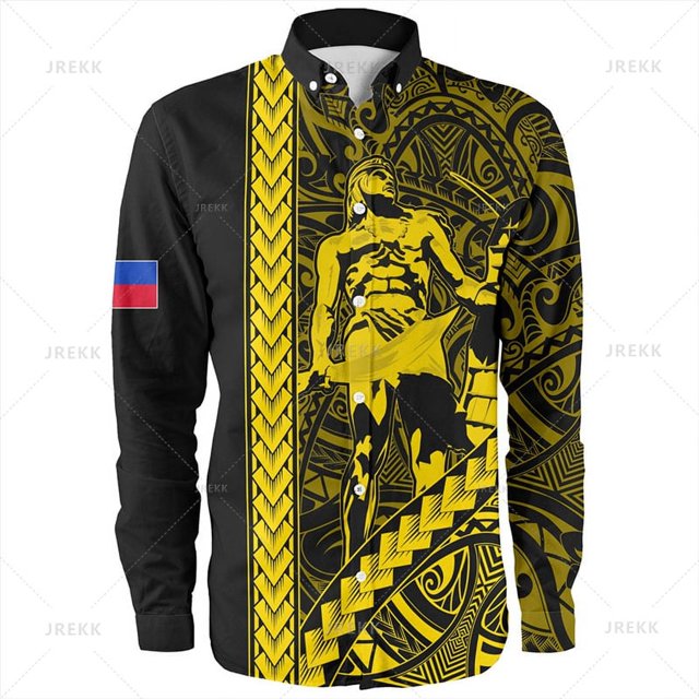 Camisas de manga larga con estampado 3D vintage de tamaño pequeño con el lema "Orgulloso de ser filipino" para hombre, blusas y camisas gráficas con patrones étnicos filipinos
