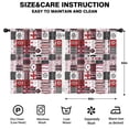 thumbnail image 2 of Blackout Kids Curtains,Red Ethnic Geometric Patchwork Pattern Childrens Insulated Curtains Set Of 2,Bedroom Essentials,Toddler Room Decor 52x63in(132x160cm), 2 of 5