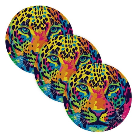 

3 Place Mat Pan Bowl Mat Teacup Mat 15x15x24 Inch Tray Mat Kitchen Pot Mat Hot Pot Mat Teapot Mat Table Protective Mat Pretty Colored Leopards