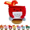thumbnail image 4 of Dumpster Fire Emotional Crochet Dumpster Fire Doll Handmade Dumpster Fire Knitted Doll Cute Crochet Dumpster Fire With Positive Card (Base Included) Ornament, 4 of 6