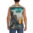 thumbnail image 4 of Balery Desert Monkeys Drive Camisetas sin mangas para hombre, absorbe la humedad y protege contra el mal olor.-Medium, 4 of 7
