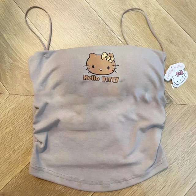 Sanrio Hello Kitty tirantes dibujos animados Anime japonés Kawaii estampado de moda Y2K dulce chica chaleco sin mangas pantalones cortos traje adelgazante