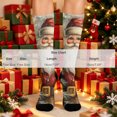 thumbnail image 5 of FAIOROI Christmas Socks for Women Cute Vintage Xmas Print Mid Calf Crew Sock Soft Cozy Festive Holiday Novelty, 5 of 6