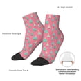 thumbnail image 6 of Naloa Pastel Christmas Trees on Pink Ankle Socks for Women Non Slip Socks No Show Socks Classic Low Cut Casual Socks Casual Socks, 6 of 7
