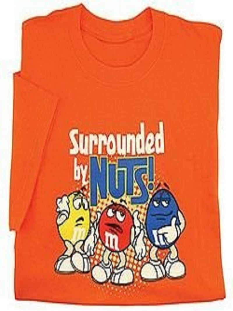 M&M M&M's Candy Silly Character Face T-Shirt (XX-Large, Surrounded