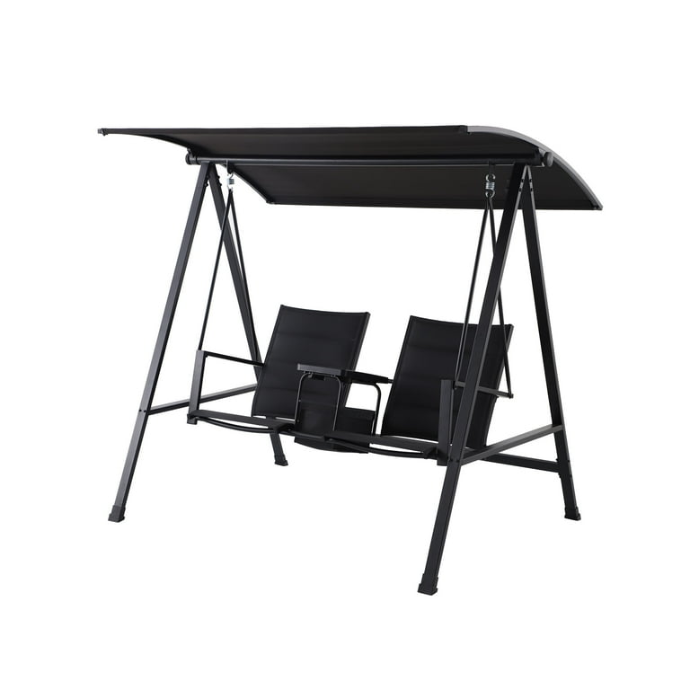Free Shipping! Mainstays Steel Canopy Porch Swing with Oversized