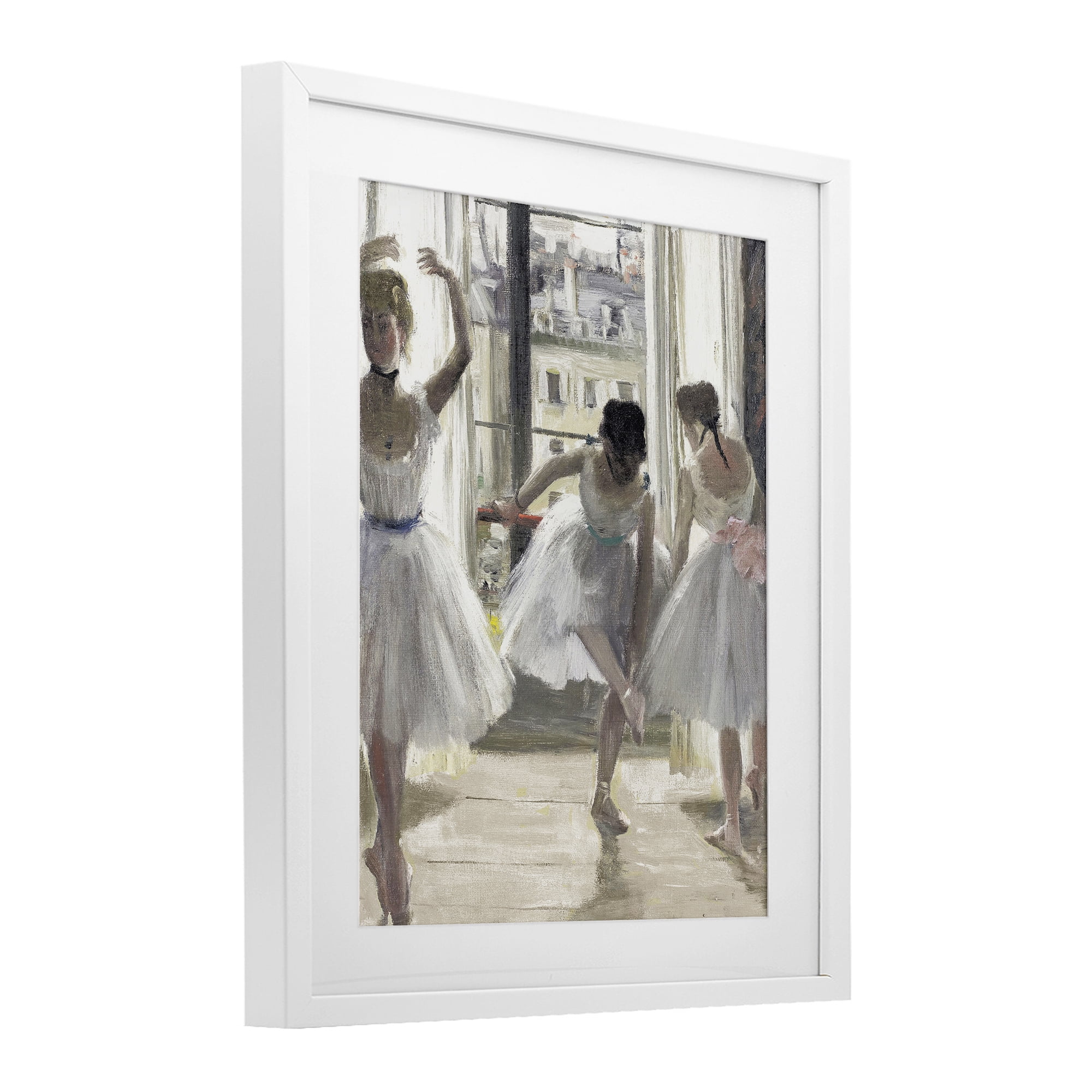Stupell Industries Ballet Class In Practice White Framed Print Under Glass, design by Leah Straatsma
