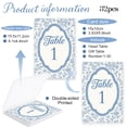 thumbnail image 2 of 32 Pcs Wedding Table Numbers Cards 1-30 Blue Flower Retro Border Double Sided Wedding Table Numbers Signs with Head Table Card, 2 of 7