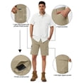 thumbnail image 3 of Off Road Ventures Men's Lightweight Golf Shorts 10 Inch Inseam Quick Dry Stretch Waist Hiking Cargo Shorts with Pockets for Casual Work, 3 of 6