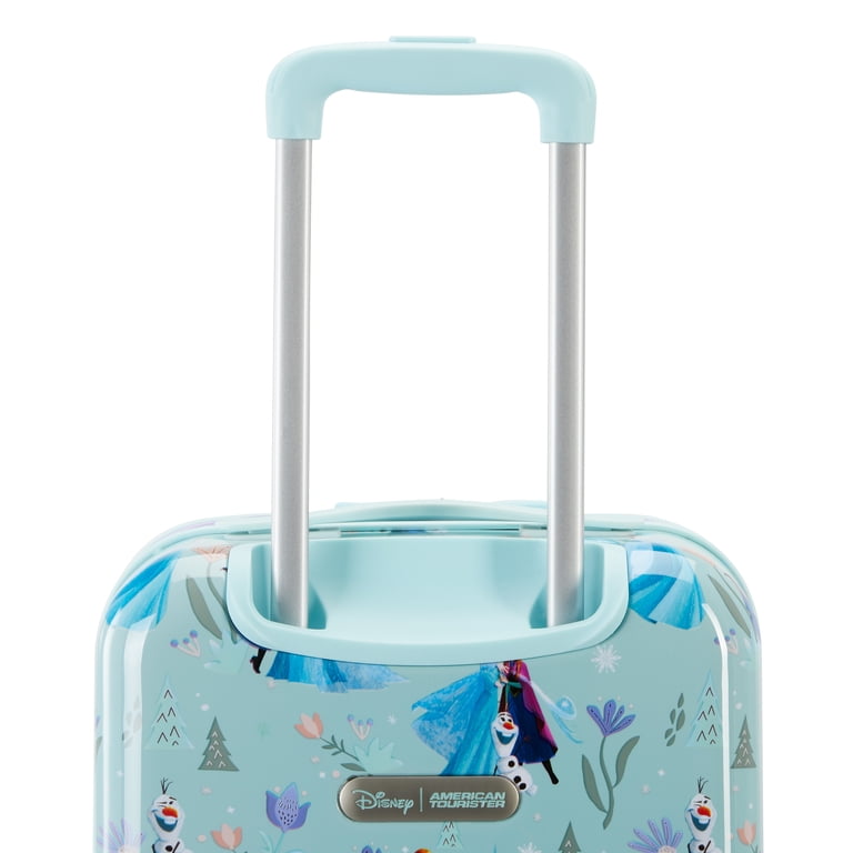 american tourister kids disney children's backpack disney frozen Mini - 13" Iconic Woven Small Backpack Daypack with Button Bundle | Adjusts to Fit Young Women, Teens, Girls, The spacious main compartment provides plenty of room for books Macy's Disney Frozen Backpack By