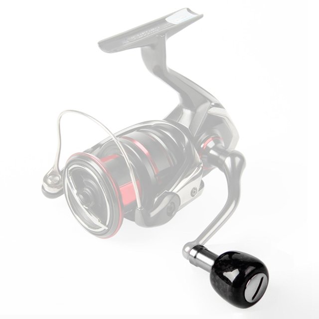 Perilla de manija de carrete , perilla de fibra de carbono , piezas de repuesto, perilla de manija para manija de carrete DYNWAVEMX perilla de la manija del carrete