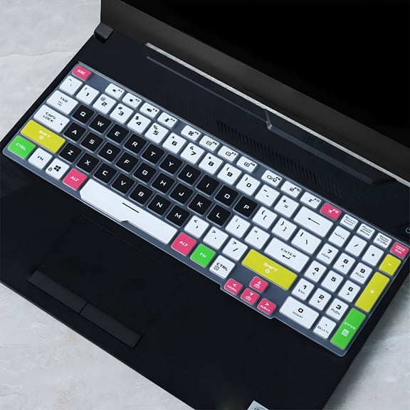 GJX Keyboard Cover Silicone Universal for Laptop Accessories Colorful Black