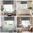 thumbnail image 6 of Black Stripes Valances for Windows, Rod Pocket Kitchen Valance Curtains - Soft & Washable Small Window Treatment for Living Room, Bathroom, Waves Lines Striped 54x18inch, 1 Panel, 6 of 9