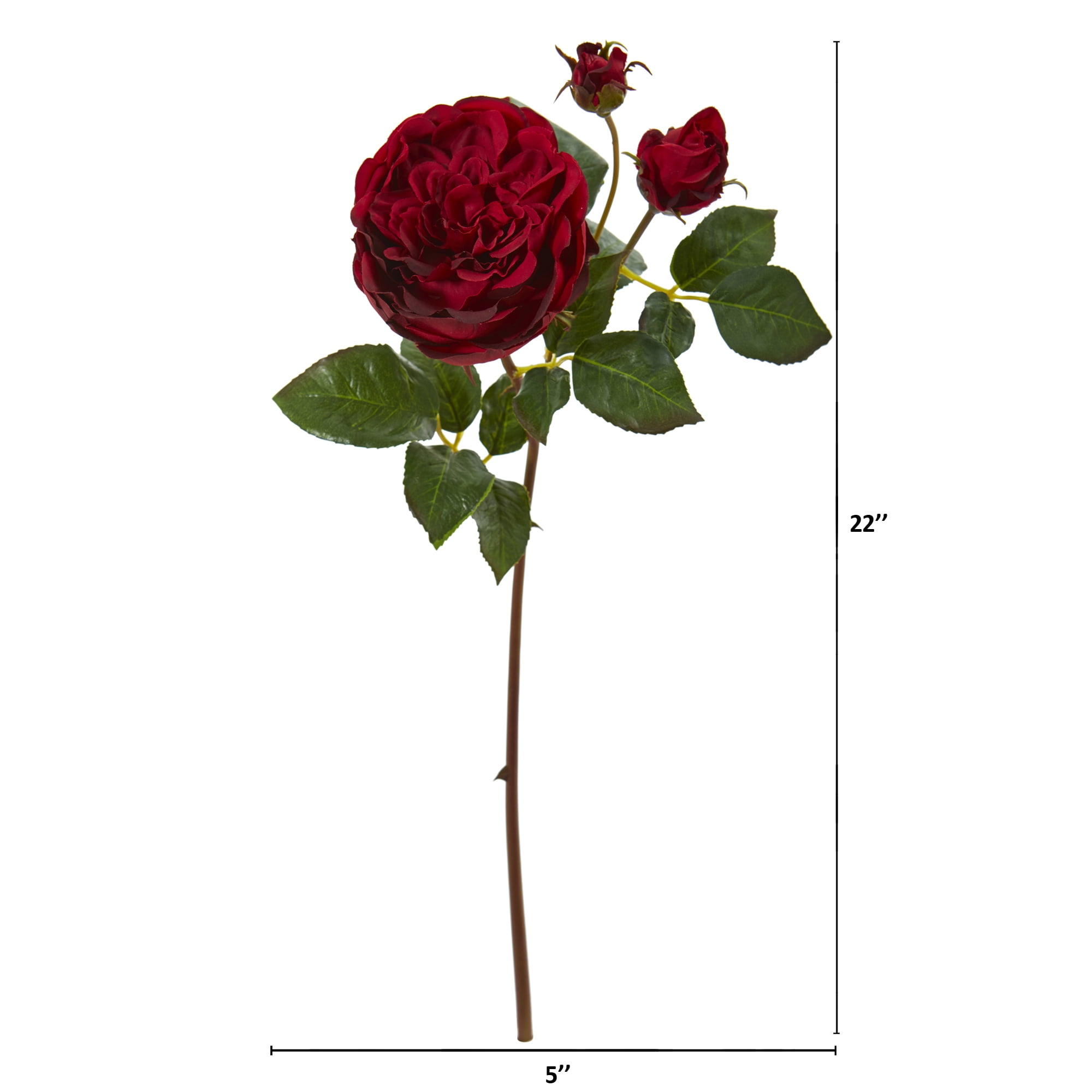 Nearly Natural 22in. Rose Artificial Flower (Set of 6)