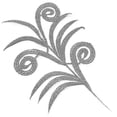 thumbnail image 1 of Glitter Fern Leaf Rat Home Xmas Tree Ornt, 1 of 1