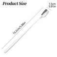 thumbnail image 3 of TXYRDXK Silver 6 Inch Silver Iced Tea Spoons,Set Of 1 Stainless Steel Long Coffee Spoons,Long Handle Stirring Spoon For Dessert,Coctails,Ice Cream,Milk,Iced Teaspoons For Bar, 3 of 8