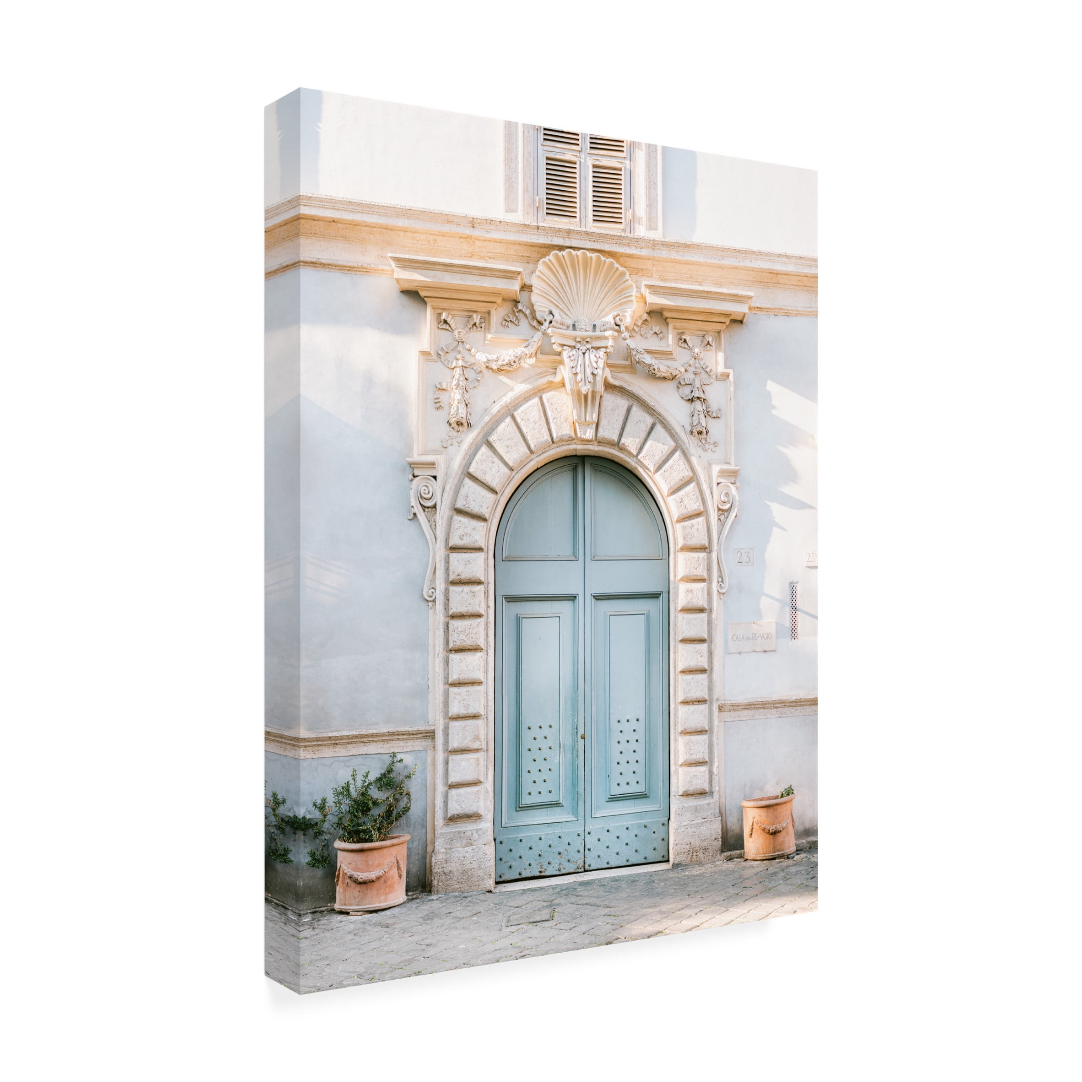 Trademark Fine Art Raisa Zwart Blue tones of Rome Canvas Wall Art