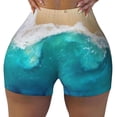 thumbnail image 2 of Balery Beach Pantalones cortos de entrenamiento estampados para mujer, sin costuras, ajustados, para gimnasio, yoga, correr, deportes, ejercicio activo, fitness.-X-Large, 2 of 8
