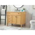 thumbnail image 2 of Elegant Decor Park Avenue 40" Aluminum MDF Single Bathroom Vanity - Natural Wood, 2 of 8