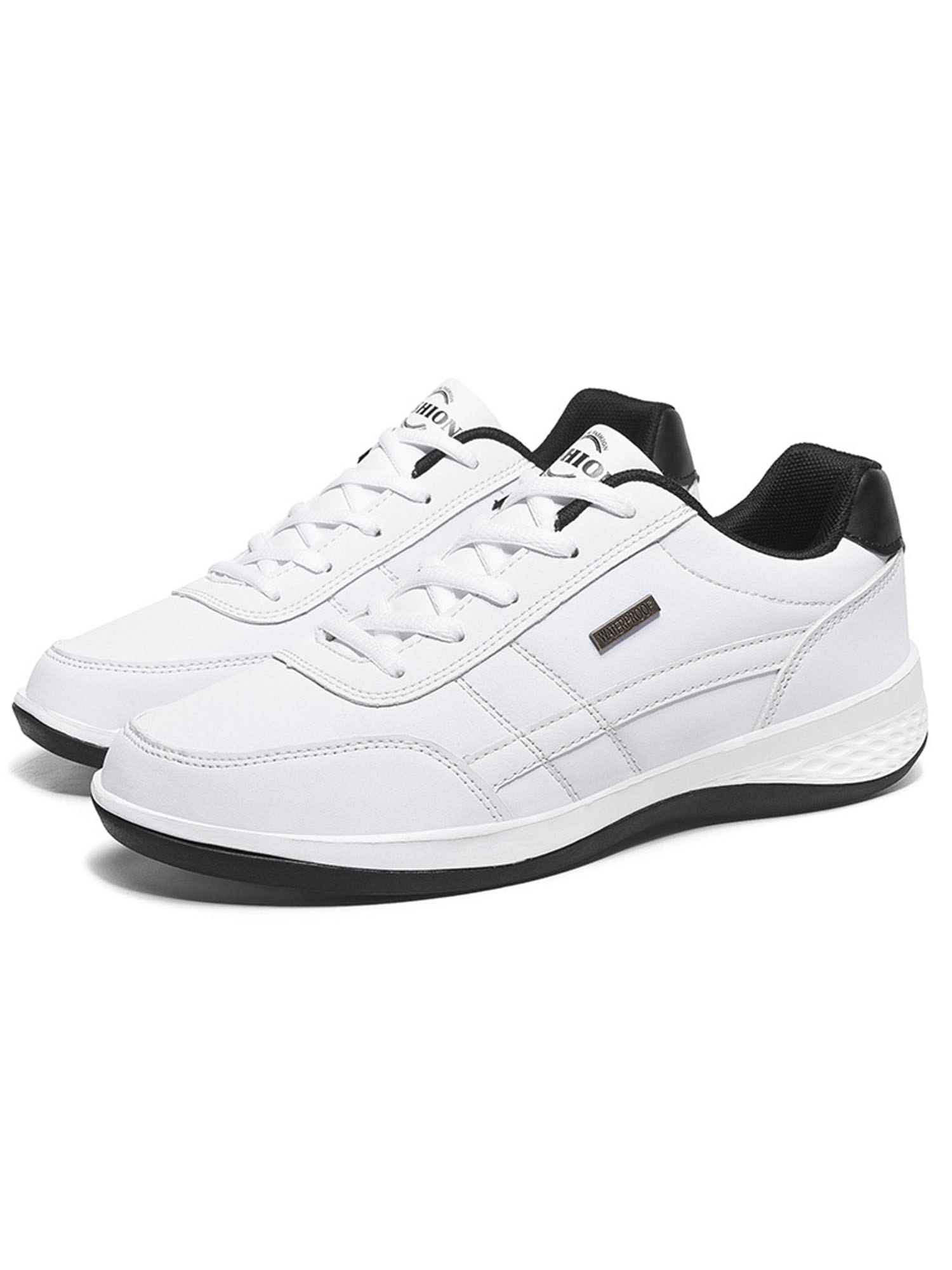 Avamo Casual Sneakers Men's Athletic Running Trainers Sports Tennis Fitness Shoes Gym White US 12 1 Pair - image 1 of 5