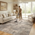 thumbnail image 3 of UERMEI 5'x7' Washable Area Rugs for Living Room, Modern Abstract Printed Carpet, Non Slip Indoor Rug for Bedroom Home Decor Carpets, Speckles Brown, 3 of 9