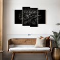 thumbnail image 3 of Elephant Stock Backyard Flowers Bw Iii Wall Art - Horizontal Multi Panel Canvas - Living Room Wall Decor - Floral And Botanical Multi Panel - Black And Gray Decor By Brian Carson - 43" x 27", 3 of 8