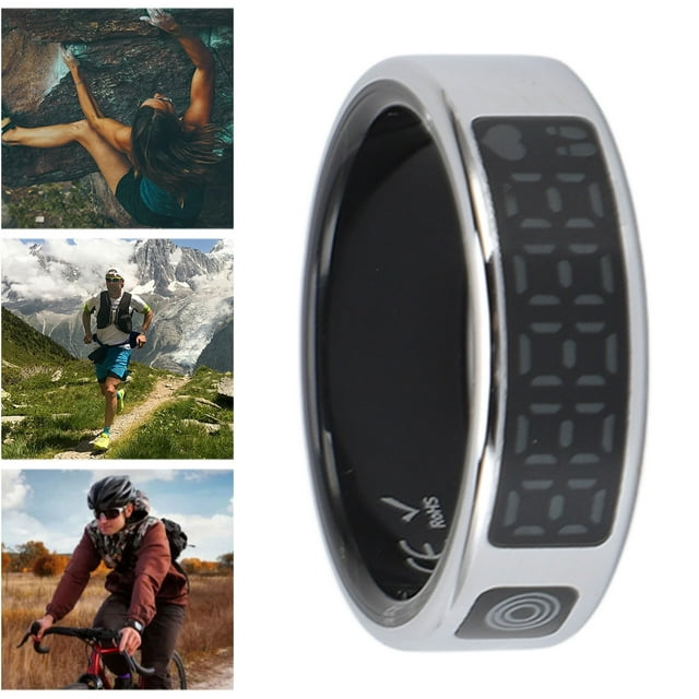 With Smart Ring Health Tracker with Screen IP68 Activity Tracker Ring Touch Page Turner Control Multiple Sports Modes