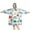 White Cartoon Dinosaurs-2, variant on Wearable Oversized Blanket,White Cartoon Dinosaurs Leaves Footprints Pattern Wearable Blanket Hoodie for Adults,Cozy Hooded Blankets with Super Pockets,Super Warm Fuzzy Pullover for Women & Men