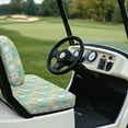 thumbnail image 3 of Yuyamidu Golf Ball Golf Cart Bench Seat Cover Backrest Cover for Club Car Flower Golf Cart Seat Cover Golf Gifts Women Golf Cart Accessories, Green, 3 of 7