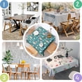 thumbnail image 4 of Pioneer Flower Floral Print Pattern Square Tablecloth, Waterproof Wipeable Spillproof Washable Table Cover for Home Kitchen Party Decor, 42"x42", 4 of 6